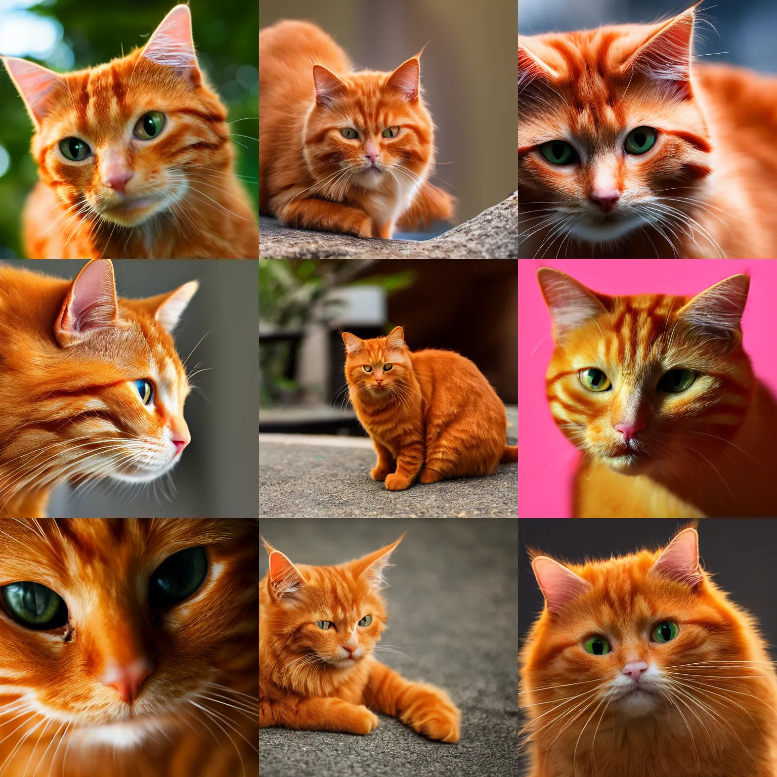 Prompt: ginger cat, 8K resolution