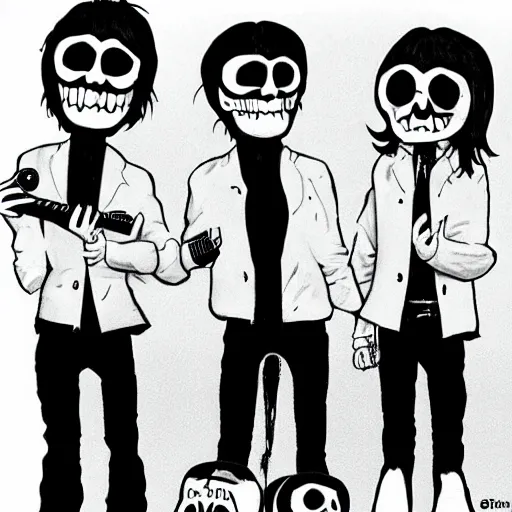 Image similar to sans undertale with the beatles