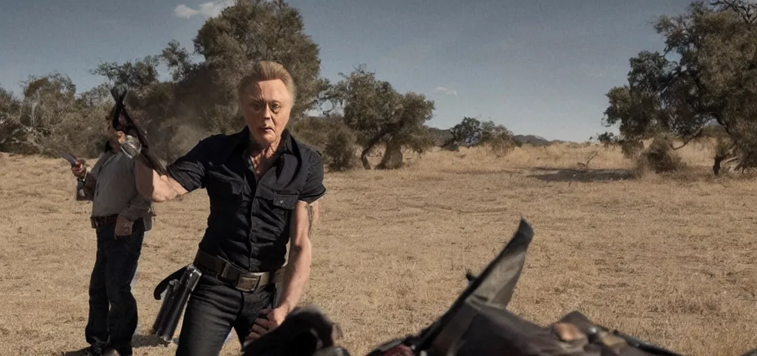 Prompt: christopher walken as logan in the movie logan ( 2 0 1 7 )