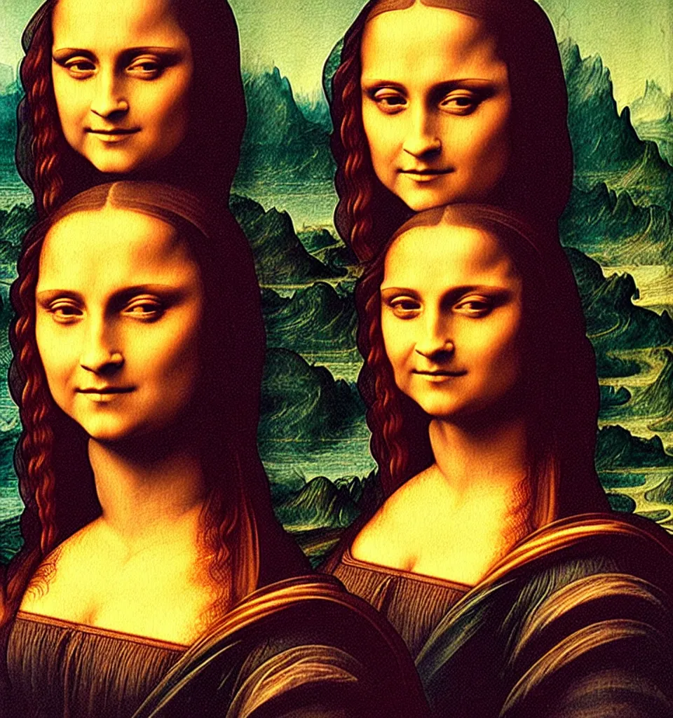 Image similar to emma watson oil painting by leonardo da vinci in style of mona lisa, close up portrait