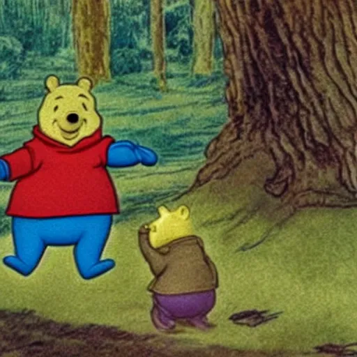 Prompt: assassination of Winnie-the-Pooh