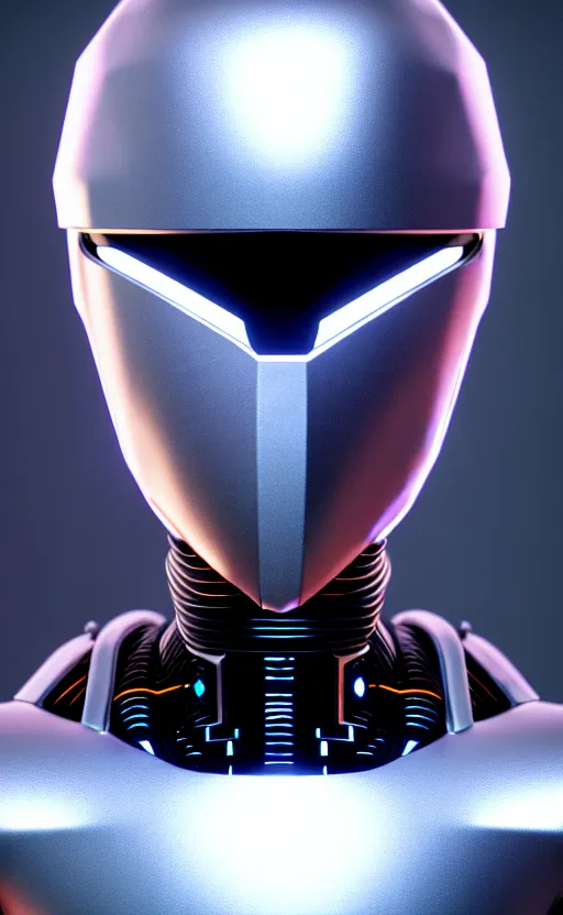 Prompt: friendly humanoid cyber robot, award winning, portrait bust, symmetry, faded colors, cypherpunk background, masterpiece, trending on artstation, cinematic composition, beautiful lighting, hyper detailed!!!, by alan blackwell, 8 k, unreal engine 5