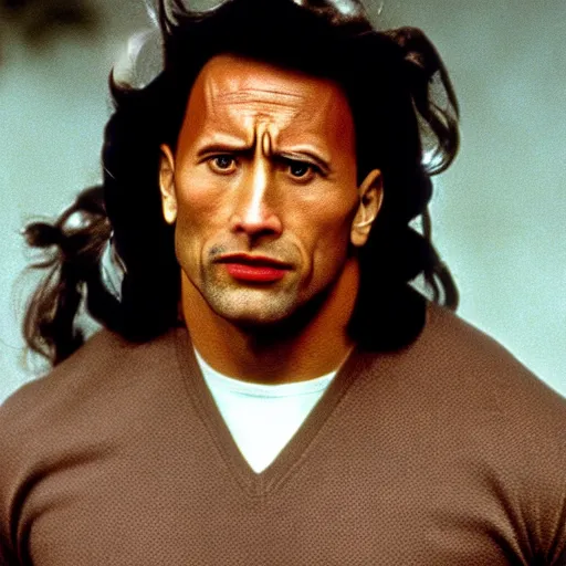 Image similar to Dwayne Johnson as Ms Doubtfire (1993)