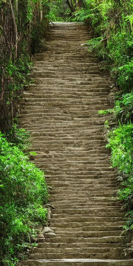 Prompt: MAGICAL staircase to the secret of the universe