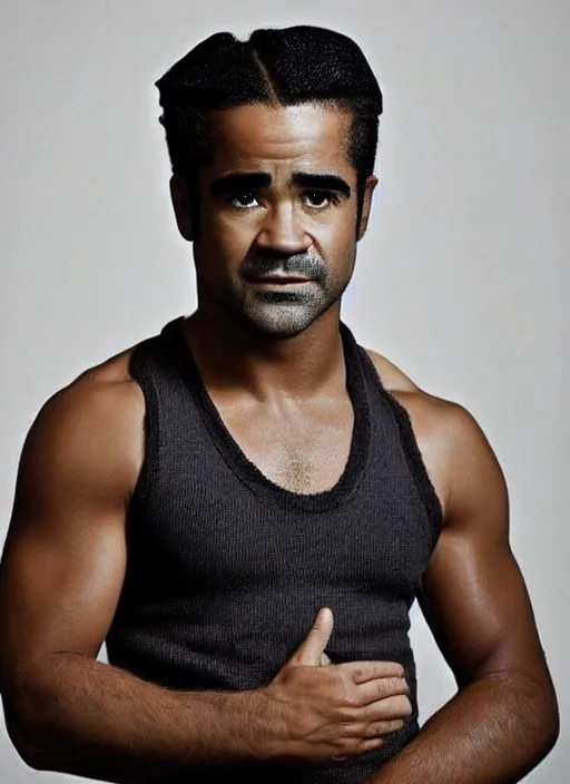 Prompt: black Colin Farrell