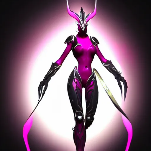 Prompt: highly detailed exquisite fanart, ant pov, of a beautiful female warframe, standing elegantly, shining reflective off-white plated armor, slick elegant design, bright Fuchsia skin, sharp claws, close full body shot, epic cinematic shot, realistic, professional digital art, high end digital art, DeviantArt, artstation, Furaffinity, 8k HD render, epic lighting, depth of field