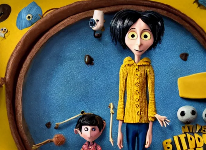 Image similar to a very high resolution image from a new movie. stop motion. coraline. directed by wes anderson