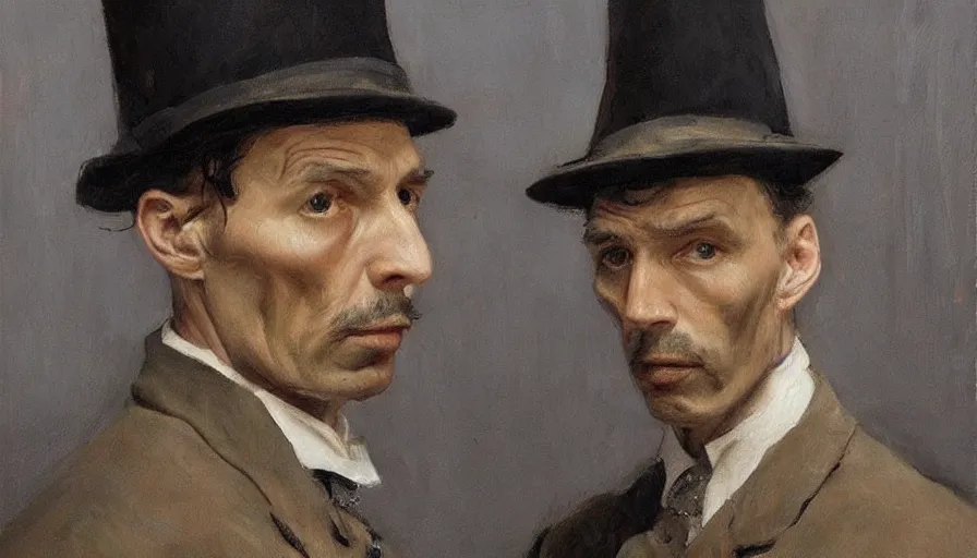 Image similar to painting by borremans, sherlock holmes, detailed, stunning