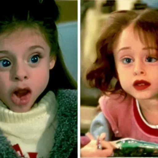 Prompt: ariana grand as a child in home alone movie