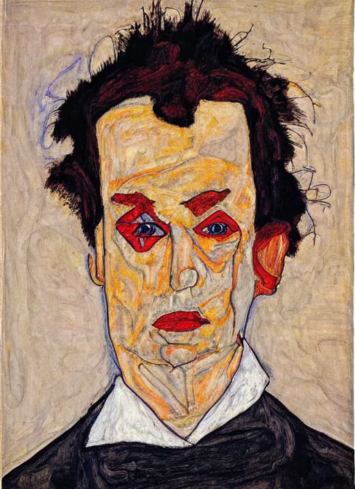 Prompt: portrait of trump by egon schiele