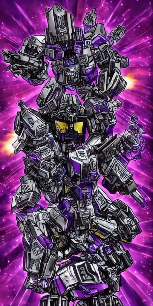 Image similar to decepticon and autobots battle tribal tattoo, transformers, skywrap, soundwave, star scream, blitzwing, sunstreaker, sideswipe, intricate, cybertron, cyber punk, lazer blast, sharp, high detailed, high contrast, 1 st winner, trending, polkadot!!! grunge!!! purple!! black!! red!!