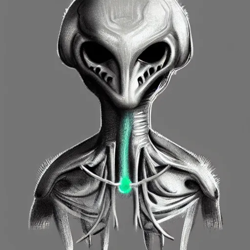 Image similar to concept art intelligent alien from another planet non - humanoid