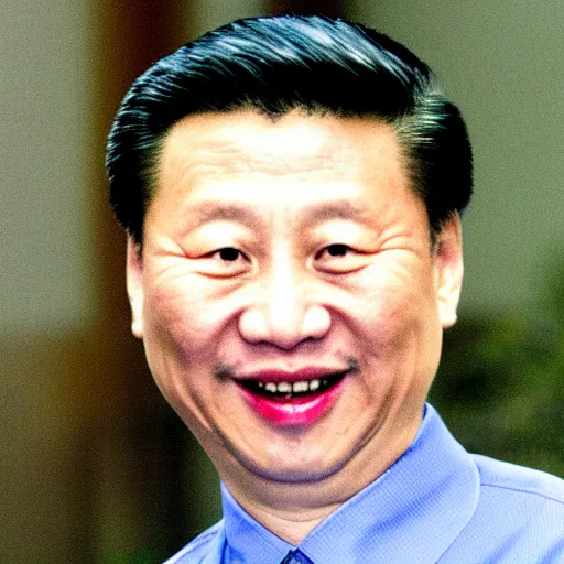 Image similar to xi jingping as 9 0 s it worker dorky smile