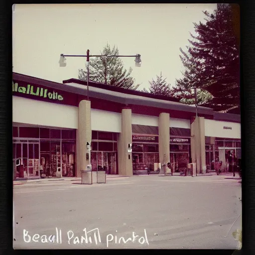 Prompt: Beatiful Liminal Polaroid Photograph of a Mall filled with potatoes