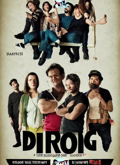 Image similar to poster for a netflix drongo show called drongo, tv show drongo poster