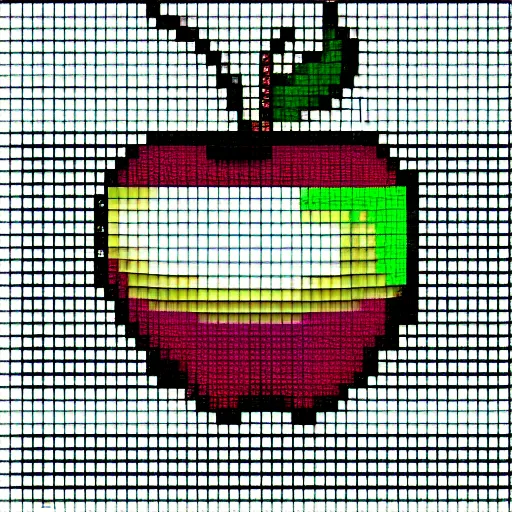 Image similar to apple pixel art