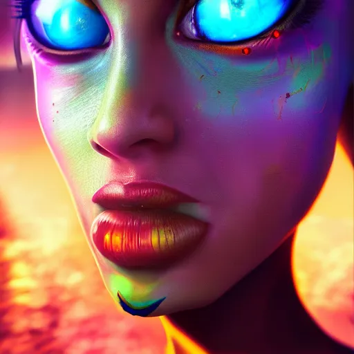 Image similar to Electronic Eye, colorful, fantasy, vivid colors, concept art, sharp focus, digital art, Hyper-realistic, 4K, Unreal Engine, Highly Detailed, HD, Dramatic Lighting by Brom, trending on Artstation