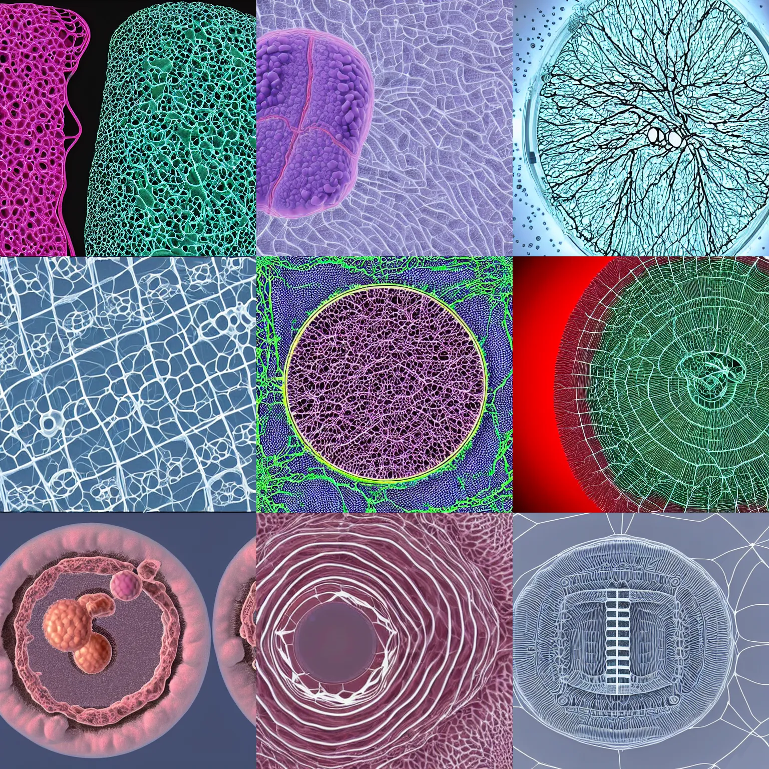 Prompt: human cell anatomy that looks like architecture, 3 d microscope, mirror