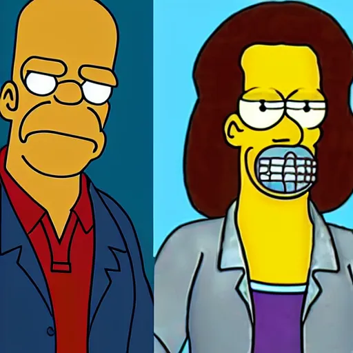 Prompt: Terminator movie, but instead of Arnold is photorealistic Homer Simpson, photo