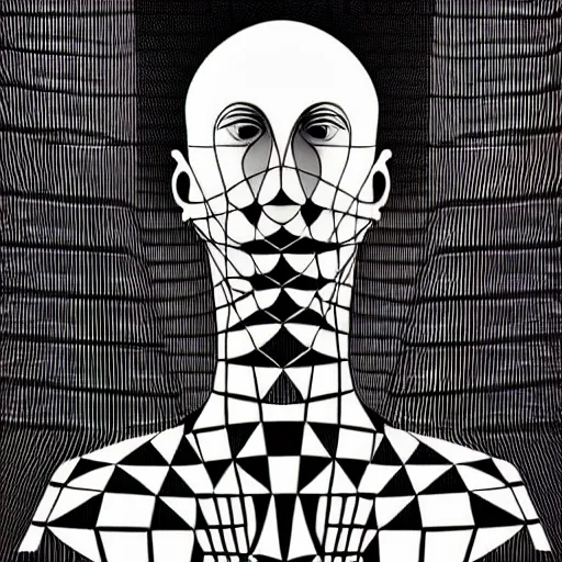 Image similar to white conceptual figurative post - morden monumental abstract portrait made by escher and piranesi, highly conceptual figurative art, intricate detailed illustration, illustration sharp geometrical detail, vector sharp graphic, controversial poster art, polish poster art