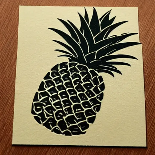 Image similar to image of a pineapple, banknote engraving art