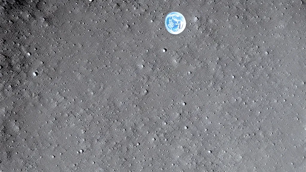 Image similar to the earth viewed from the distance on the moon