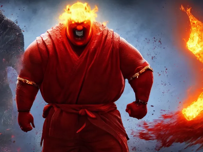 Prompt: the kool-aid man in Mortal Kombat 11, PS5, 5k, in-game cimematic, official media