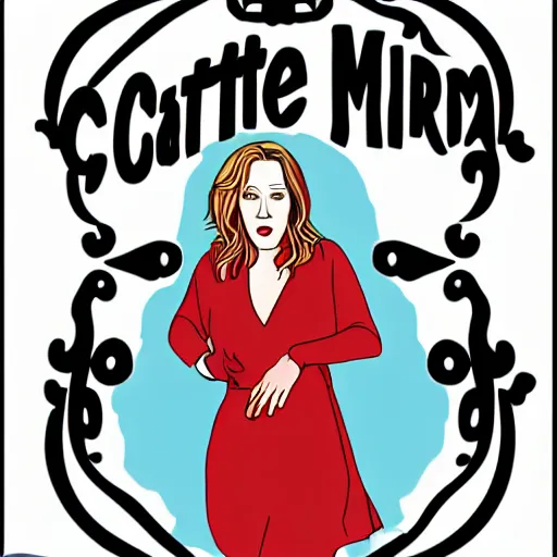 Image similar to schitts creek catherine o'hara as moira, sticker - art, svg vector, adobe - illustrator