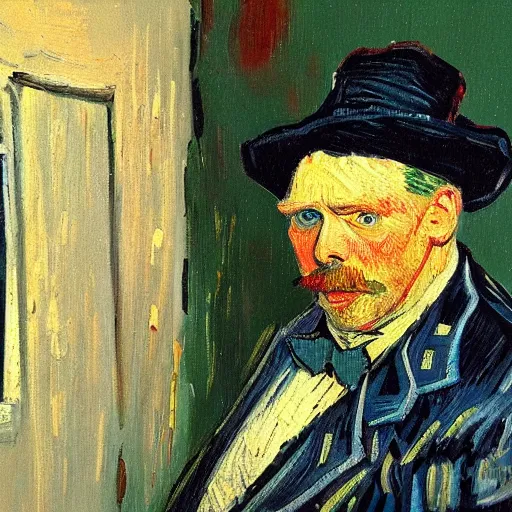 Image similar to a painting of mr. belvedere, trending on artstation, impressionist style, van gogh