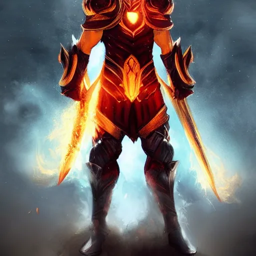Image similar to super protector knight: Flame Guardian Sorcerer trending on artstation deviantart Pinterest detailed realistic High Resolution HD 8k