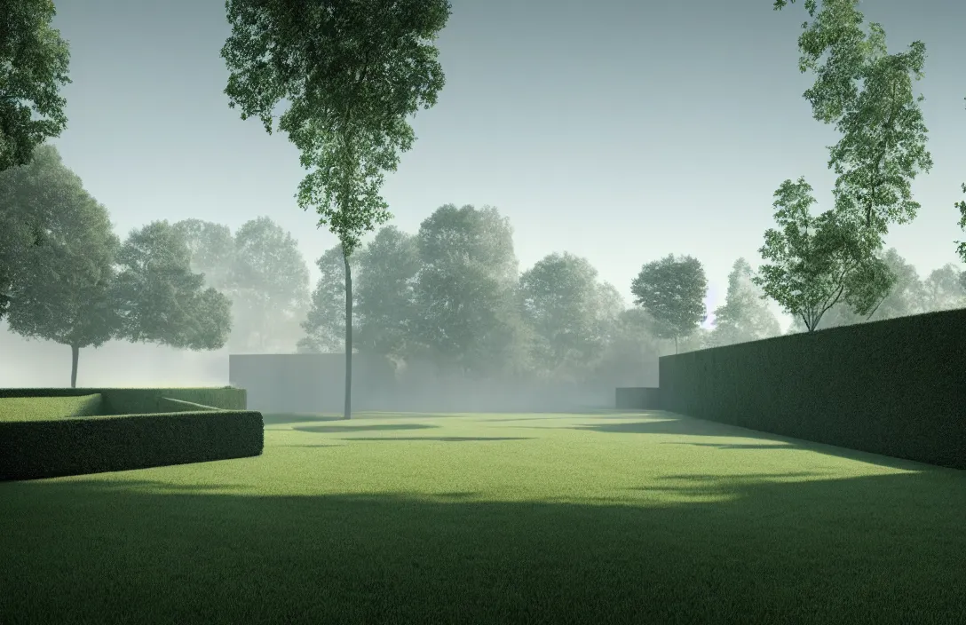 Image similar to form has depth as well as width and height. three - dimensional form is the basis royal garden design by andre le notre umbrian hills dissolving into mist under a limpid blue sky implicit link is made between render by gregory crewdson