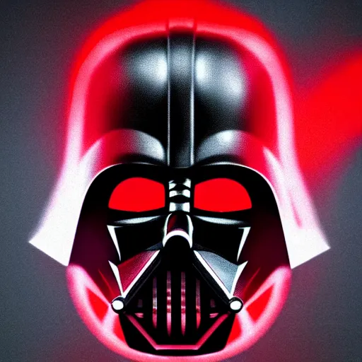Prompt: darth vader's head coming out of a red mist, shiny, trending on artstation, profile pic, centered, accurate anatomy, highly detailed, digital art