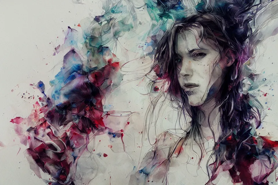 Image similar to concept art, trending on cgsociety and unreal engine, light effect, highly detailed, super wide angle, watercolor by Agnes Cecile