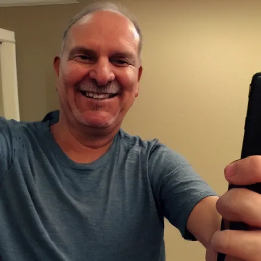 Prompt: My dad taking a selfie