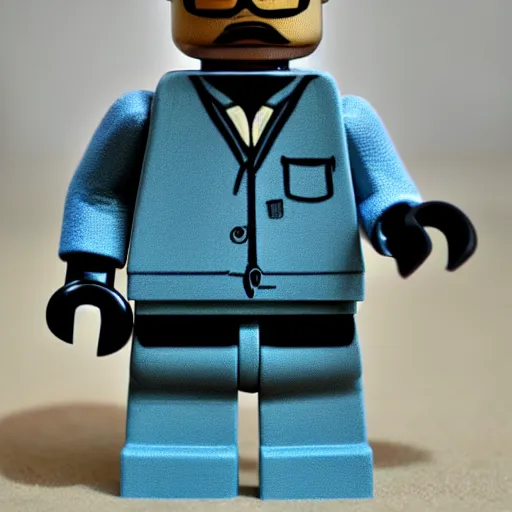 Image similar to walter white lego figure realistic photo