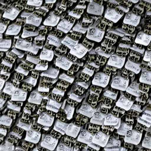 Image similar to a sea of dog tags,