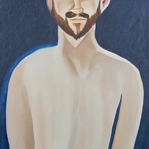 Prompt: painting of a man by Lauren McDonald