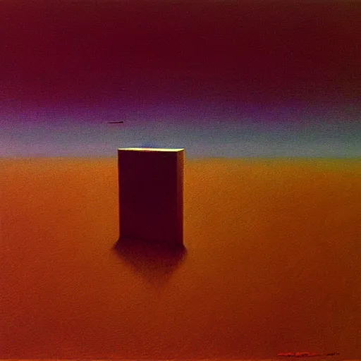 Image similar to video game console, painting by zdzisław beksinski