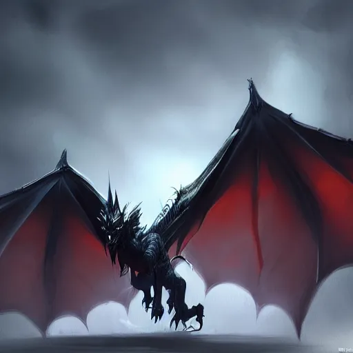 Prompt: vampire dragon digital art in the style of greg rutkowski and craig mullins, 4 k