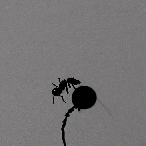 Image similar to silhouette of an ant in front of a dragon