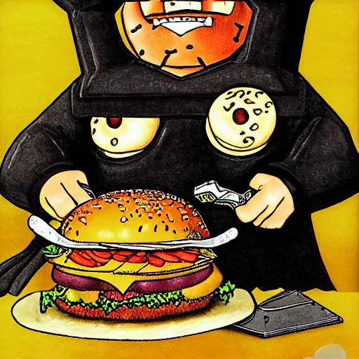 Prompt: burger by kentaro miura