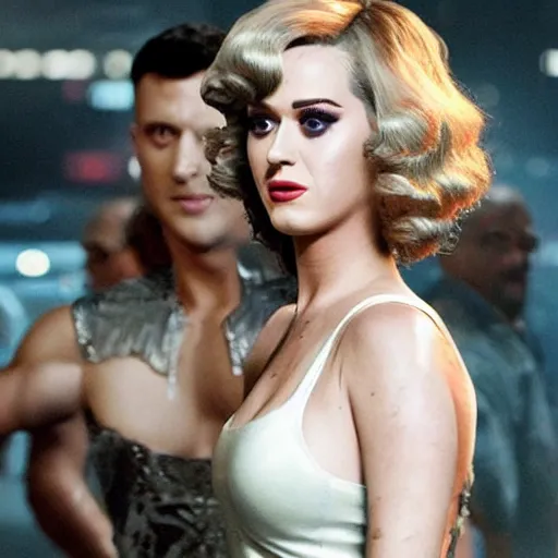 Prompt: katy perry in blade runner 2047