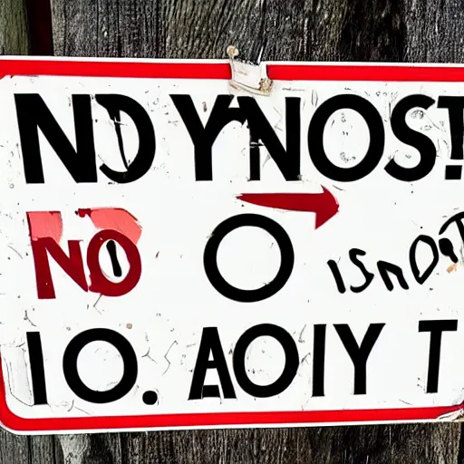 Prompt: a sign that says no cats allowed, only jesus here
