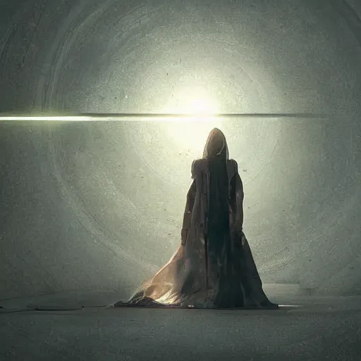 Image similar to centered rule of thirds 5 0 mm film still of the hyperintelligent technological singularity soul, 3 d render octane, sharp focus, art by greg rutkowski