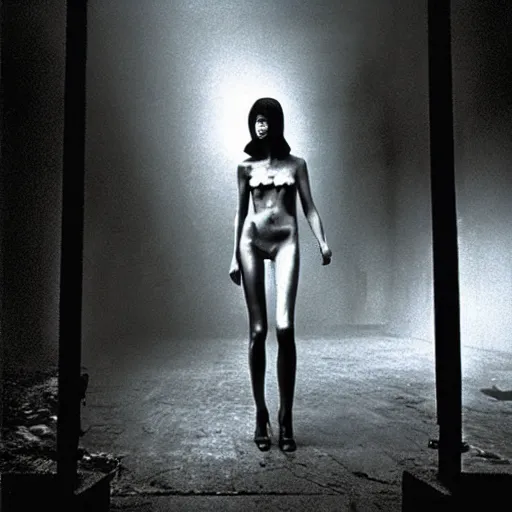 Image similar to supermodel in silent hill, steven meisel photography