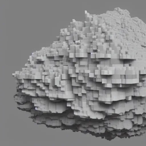 Prompt: a voxel render of a cloud