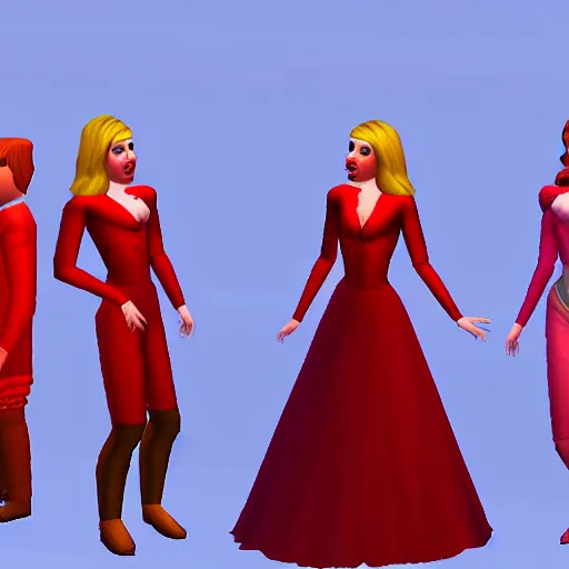 Image similar to the red queen in the sims