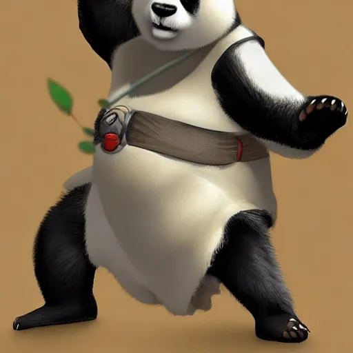 Image similar to panda, Trending on Artstation, Hiroaki Tsutsumi style