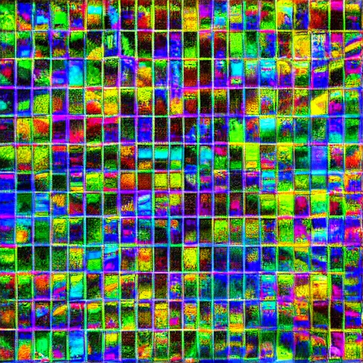 Image similar to Mosaic of iridescent colors | Patches of Iridescent Squares | 4k HDR