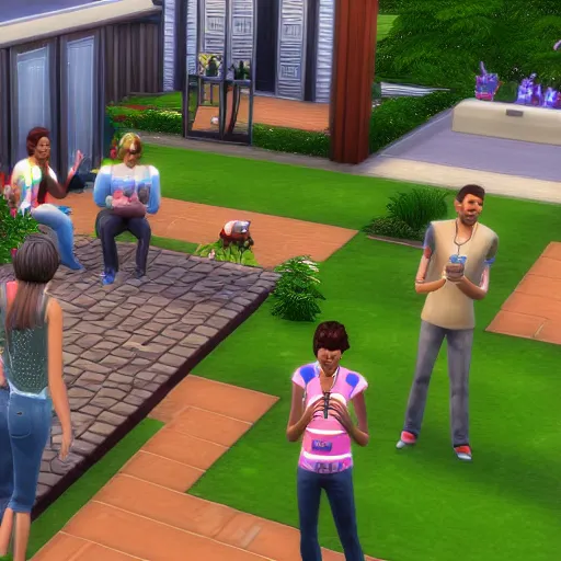 Image similar to pretending that life is just pretend in the sims 8